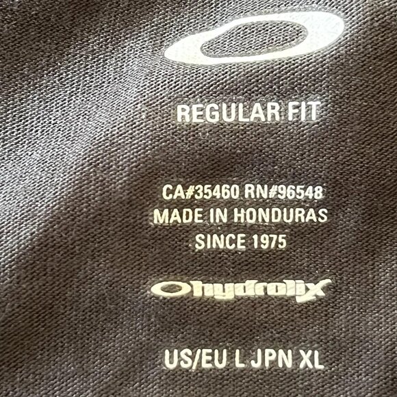 Mens Oakley Ellipse USA Black Pattern Tee Size L NEW - Picture 2 of 4